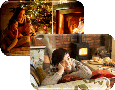 Happy people with log burners