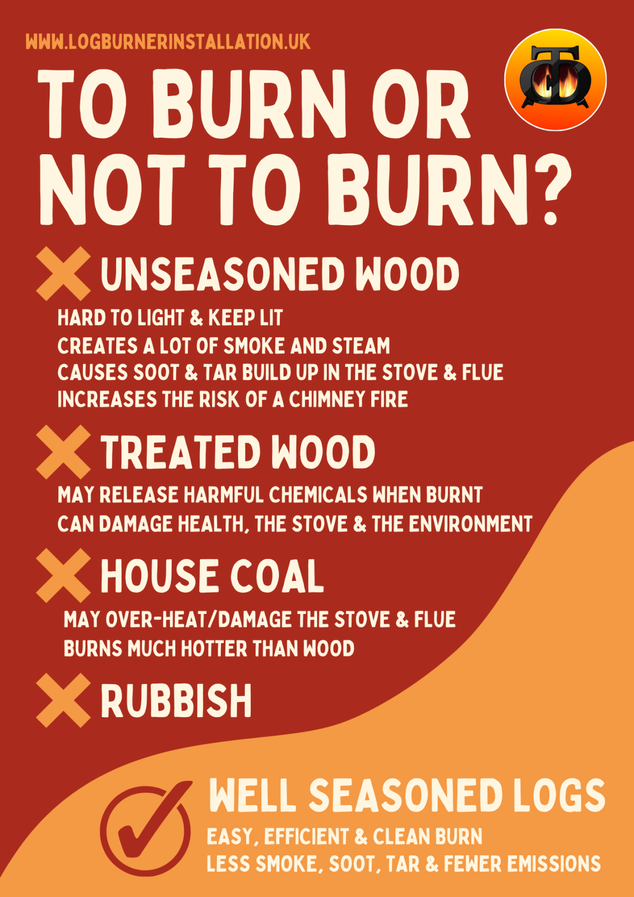Follow this simple advice to keep your log burner at it's cleanest levels